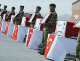 Türk askerlerinin cenazeleri Türkiye'ye gönderildi
